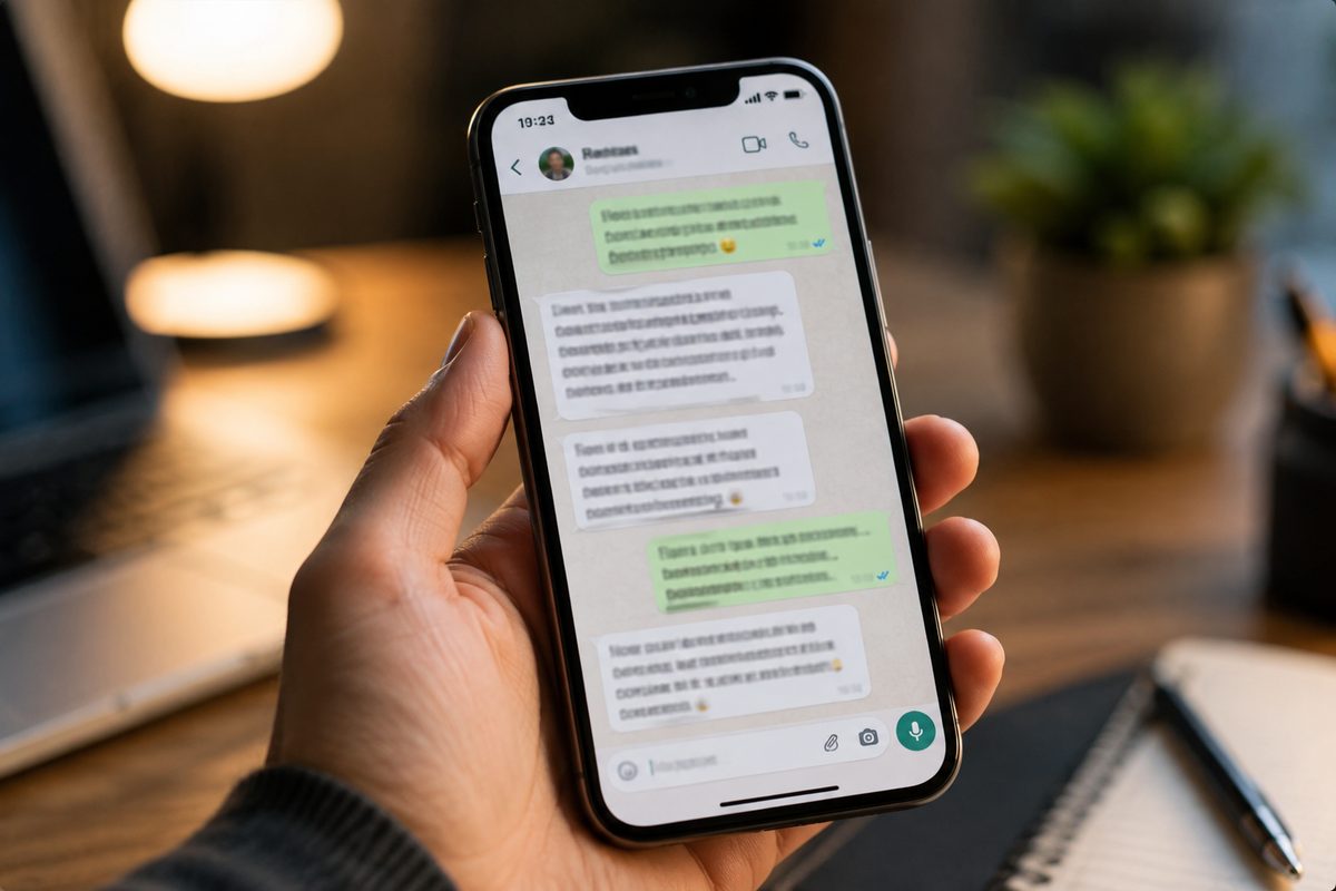 WhatsApp 私域承接手机实拍